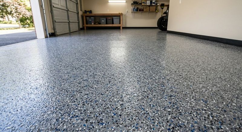 Speckled Garage Floor Painting in Greensboro, NC