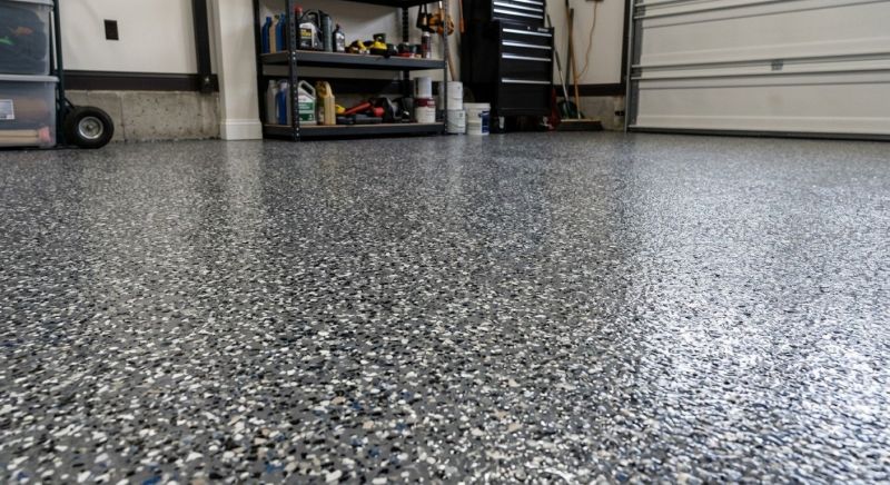 Speckled Garage Floor Painting in Raleigh, NC