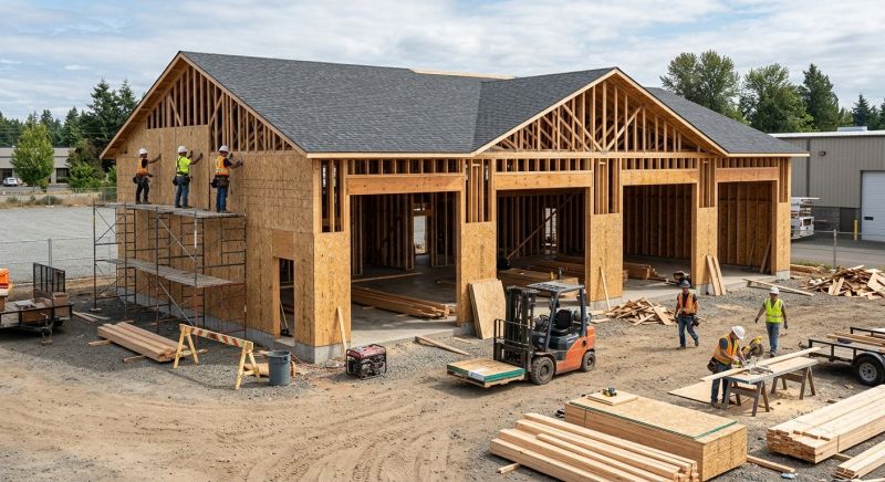 Warehouse Garage Construction in Conroe, TX