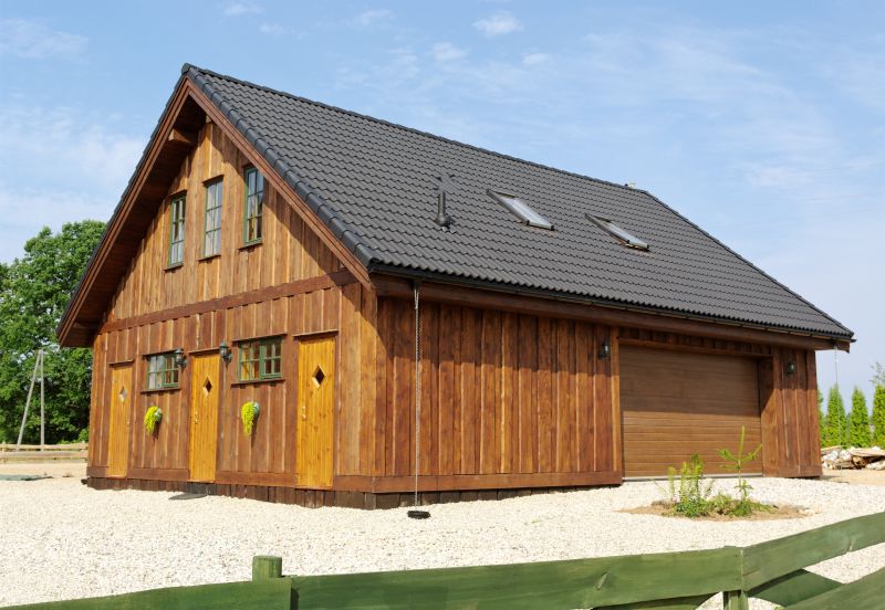 Garage with Custom Doors