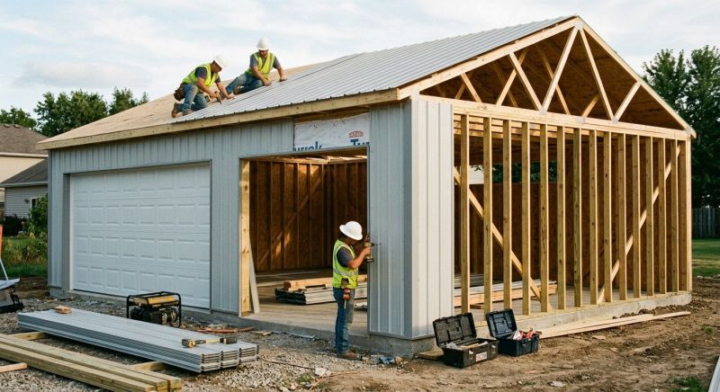 Metal Garage Construction in Pearland, TX